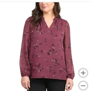Hilary Radley Ladies Longsleeve Blouse
